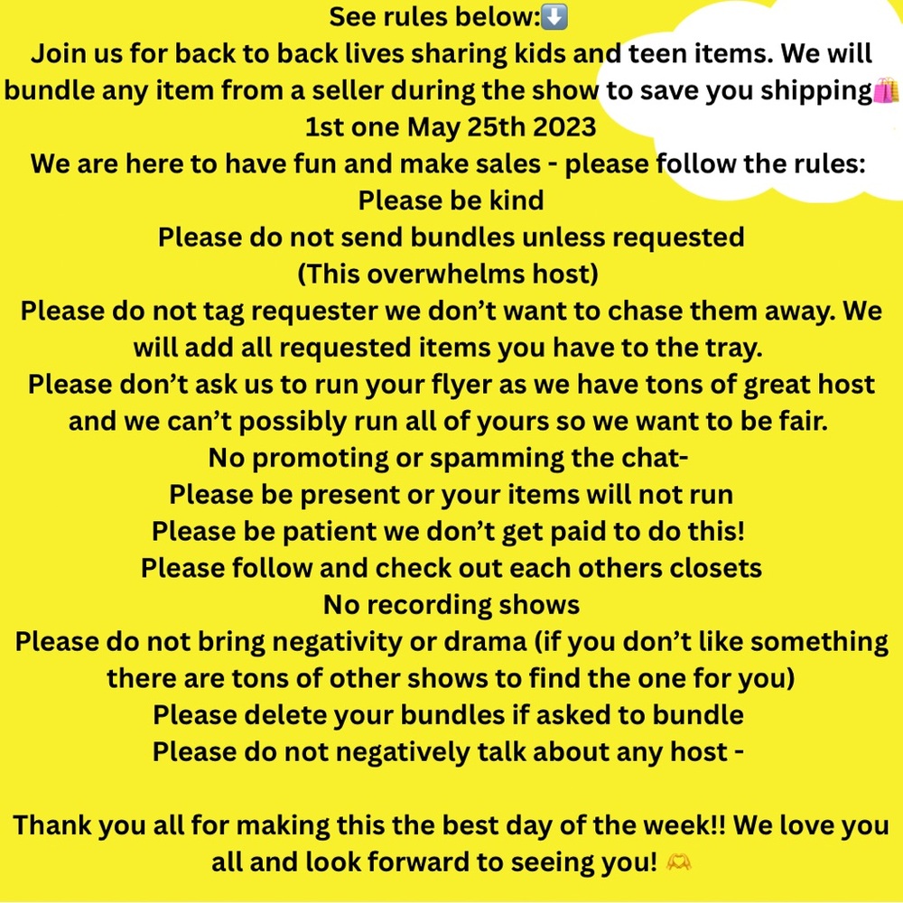 Kids and teen first share show every Thursday! 
Let’s get you what you need! - Picture 4 of 5